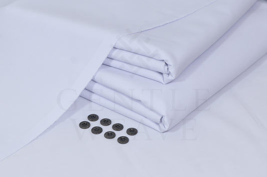 Ice White Wash and Wear Men’s Suiting Fabric