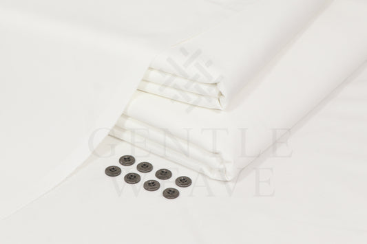 Cream White Wash and Wear Men’s Suiting Fabric